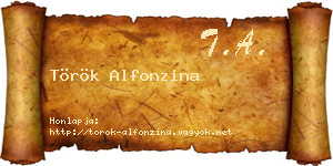 Török Alfonzina névjegykártya